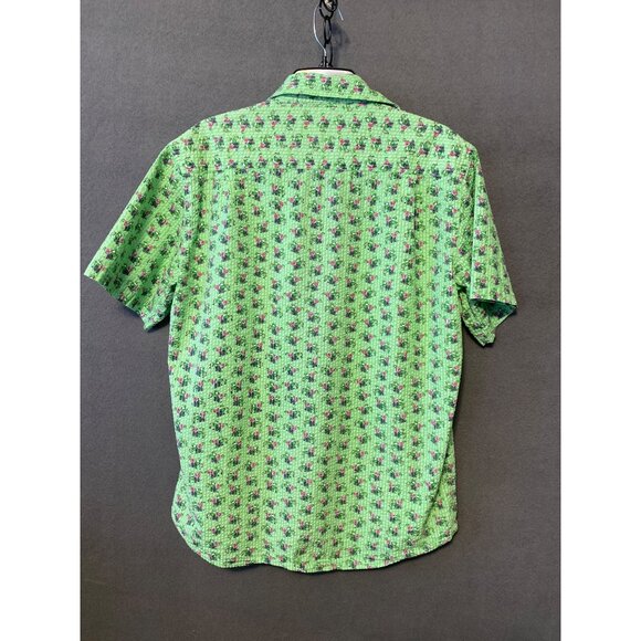 Charleston Threads Medium Mens Shirt Searsucker Margarita Theamed - Picture 2 of 7